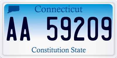 CT license plate AA59209