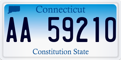 CT license plate AA59210