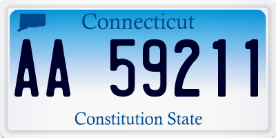 CT license plate AA59211