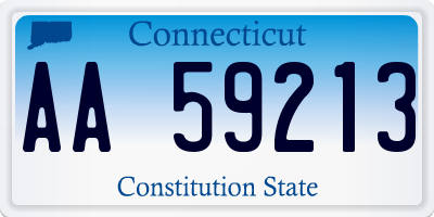 CT license plate AA59213