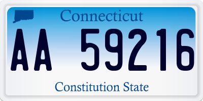 CT license plate AA59216