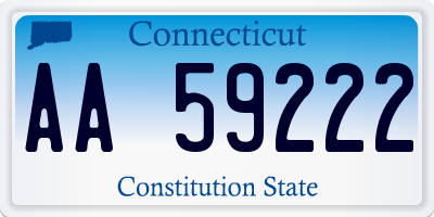CT license plate AA59222