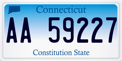 CT license plate AA59227