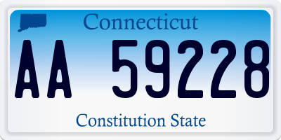 CT license plate AA59228