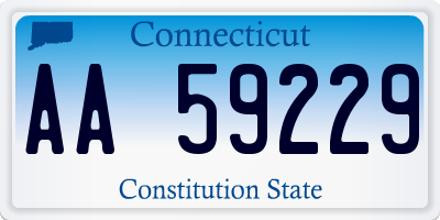 CT license plate AA59229