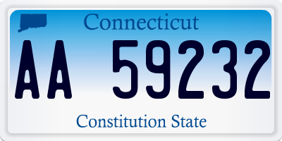 CT license plate AA59232