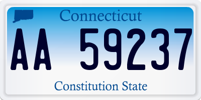 CT license plate AA59237