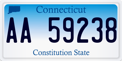 CT license plate AA59238