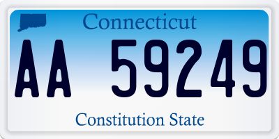 CT license plate AA59249