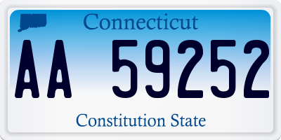CT license plate AA59252