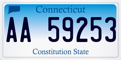 CT license plate AA59253
