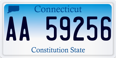 CT license plate AA59256