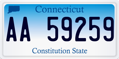 CT license plate AA59259