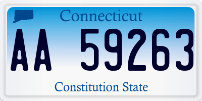 CT license plate AA59263
