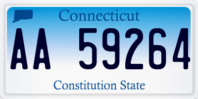 CT license plate AA59264