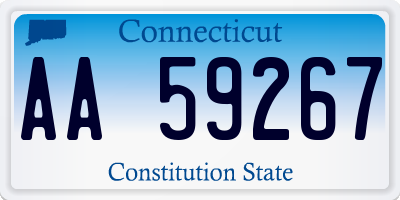 CT license plate AA59267