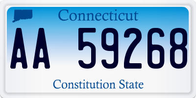 CT license plate AA59268