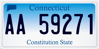 CT license plate AA59271