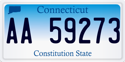 CT license plate AA59273