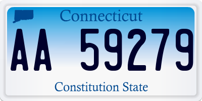 CT license plate AA59279