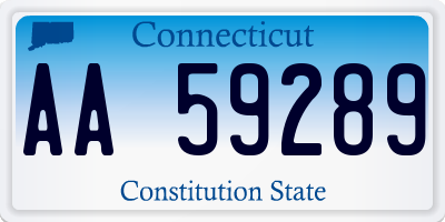 CT license plate AA59289