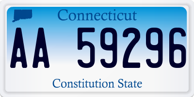 CT license plate AA59296