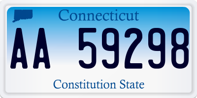CT license plate AA59298