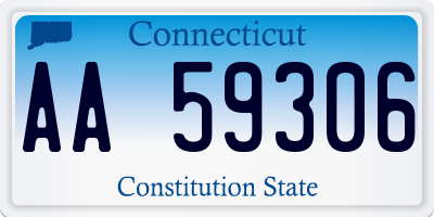 CT license plate AA59306