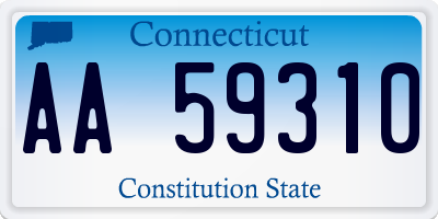CT license plate AA59310