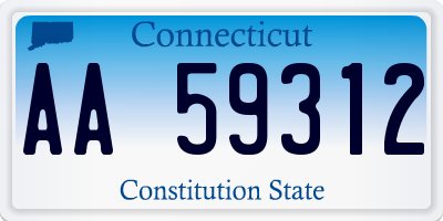 CT license plate AA59312