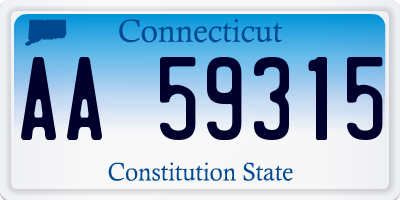 CT license plate AA59315