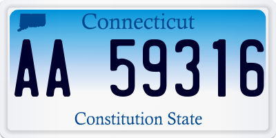 CT license plate AA59316