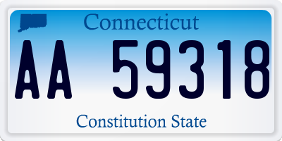 CT license plate AA59318