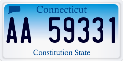CT license plate AA59331