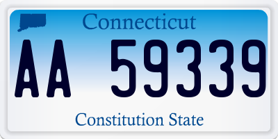 CT license plate AA59339