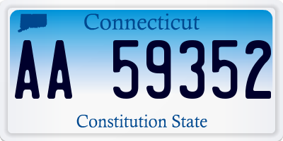 CT license plate AA59352