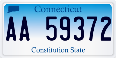 CT license plate AA59372