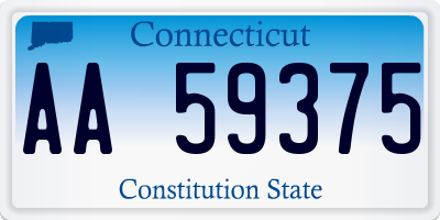 CT license plate AA59375