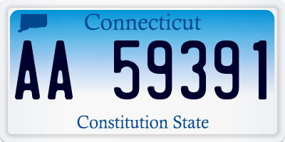 CT license plate AA59391