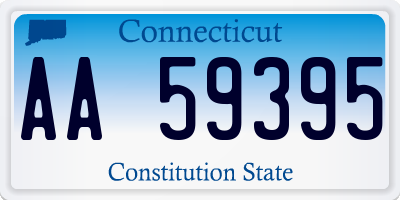 CT license plate AA59395