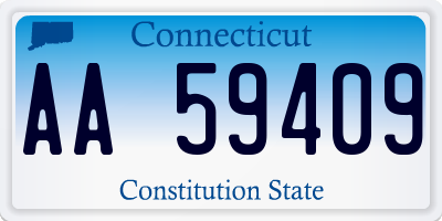 CT license plate AA59409