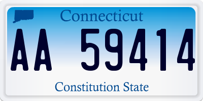 CT license plate AA59414
