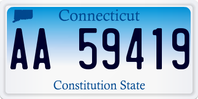 CT license plate AA59419