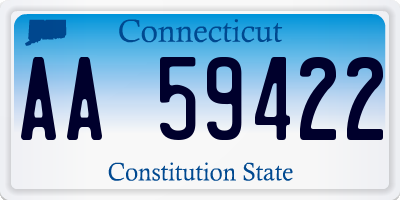 CT license plate AA59422