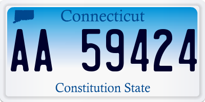 CT license plate AA59424
