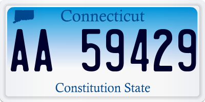 CT license plate AA59429