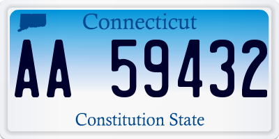 CT license plate AA59432