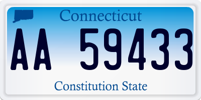 CT license plate AA59433