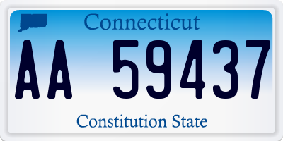 CT license plate AA59437