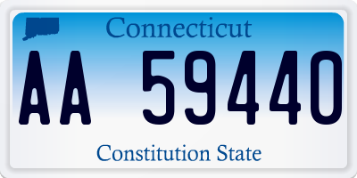 CT license plate AA59440